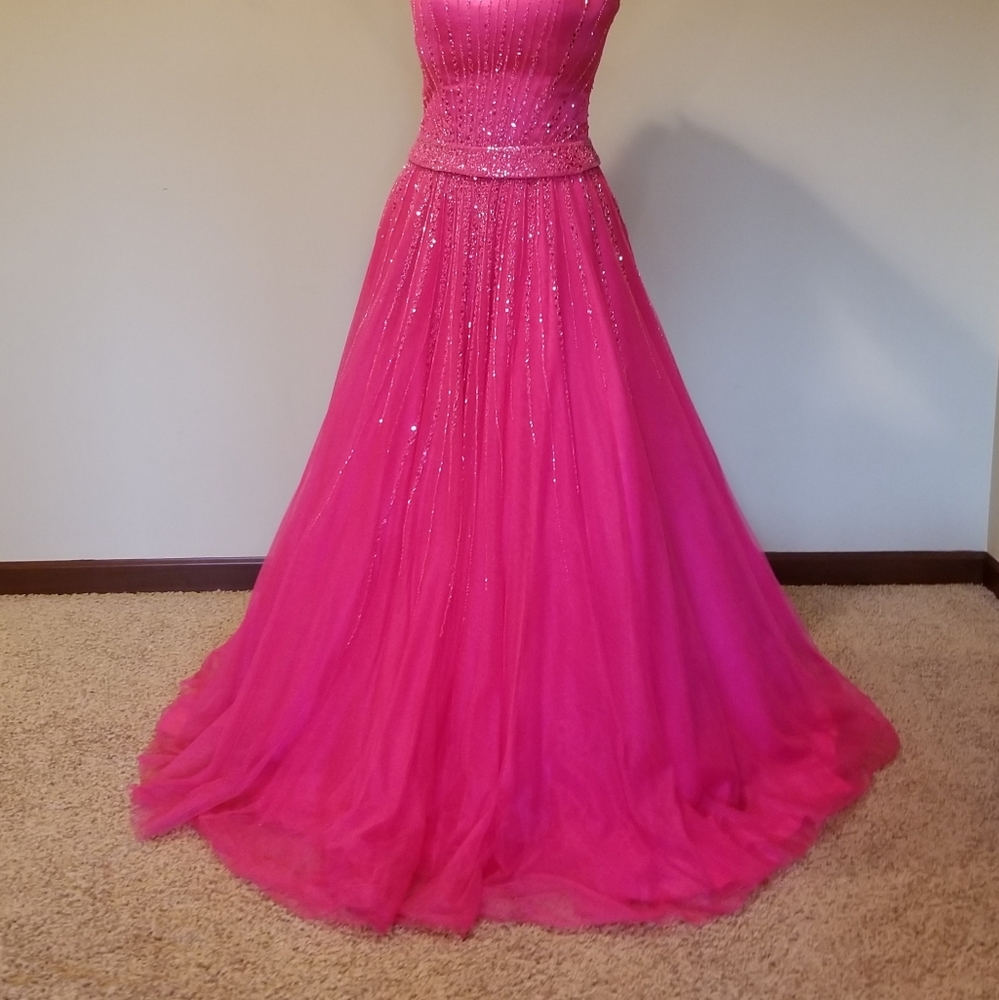 Riva Designs Beaded Ball Gown